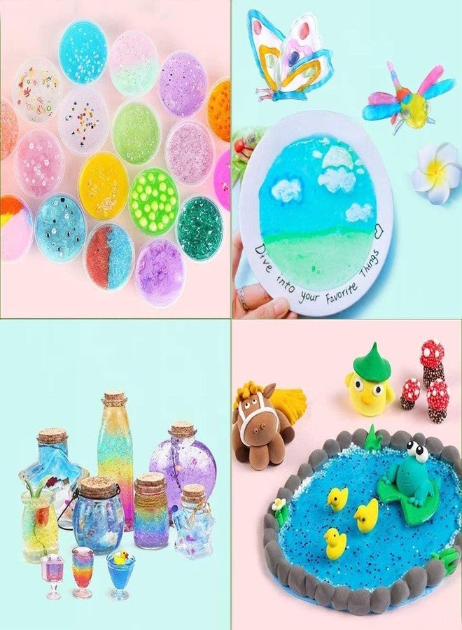 Firstly Traders Combo of 12 Pieces Crystal Slime Jelly Clay Putty with Free 3 Tools for Kids Boys and Girls/for Science Fun Activities and Toys - Image 3